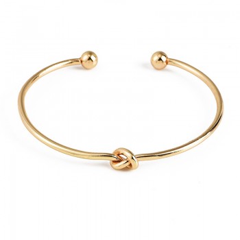 4 Pcs/ Set Bohemian Leaves Knot Round Chain Opening Gold Bracelet Set Women Fashion Apparel Jewelry Valentines Day Gift