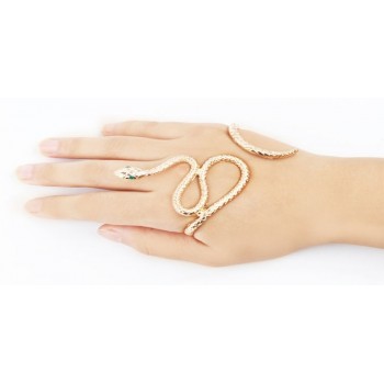 Egypt Cleopatra Opened Spiral Snake Punk Hand Palm Cuff Armlet Armband Bangles Vintage Bracelet Cuff Jewelry For Women 3 colors