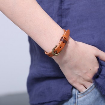 2017 New Men Bracelet for Women Vintage jewelry Genuine Leather Bracelet pulseira feminina bracelets amp; bangles,bracelet men