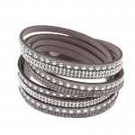 Famp;U Famous Brand Design Bracelets Crystal Rivet Multilayers Bracelets Little Swan Brand Different Color Bracelets for Women