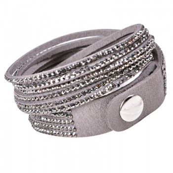 Kejialai 2018 Hot Sale Women Flannelette Stone Bracelet With Full Crystal Fashion Jewelry For Female Wrap Charm Bracelet KJL007