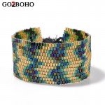 Go2boho Women Jewelry Cuff Bracelets Ethnic Friendship Seed Beads Woven Wide Bangles Tassel Rope Chain Bracelet Pulseras Mujer