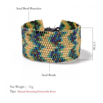 Go2boho Women Jewelry Cuff Bracelets Ethnic Friendship Seed Beads Woven Wide Bangles Tassel Rope Chain Bracelet Pulseras Mujer
