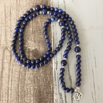 Handmade wrapped bracelet Jewelry Lapis Lazuli 108 Mala Necklace amp; Bracelet Meditation Gem-stone Ohm Prayer Beads Bracelet