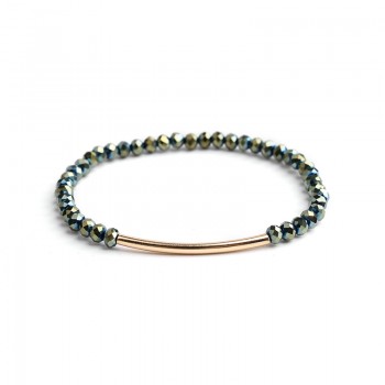 BOJIU 20 Colors Faceted Crystal Gem Stone Beads Bracelet For Women Jewelry Stretchy Cristal Bracelet Femme Jewelry Wholesale 192