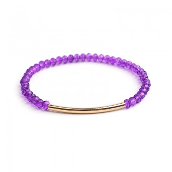 BOJIU 20 Colors Faceted Crystal Gem Stone Beads Bracelet For Women Jewelry Stretchy Cristal Bracelet Femme Jewelry Wholesale 192