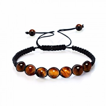 New Fashion Natural Stone Yoga Bracelet  8mm Tiger Eye Lapis Lazuli Purple Quartz Beaded Handmade Rope Bracelets For Women Men