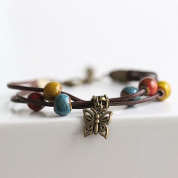 Fashion Delicate Hand-Woven Ceramic Beads Bracelet Originality Chinese Style Bracelet Adorn Article Free Shipping #1481