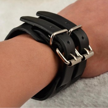 Leather Men Cuff Wrap Punk Bracelet amp; Bangles Gifts Wristband Belt.Johnny Depp Fashion Band Pulseira Masculina Male Bijoux
