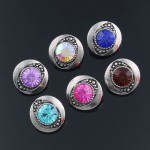 10pcs/lot Snap Jewelry 12MM Snap Buttons Metal Flower Rhinestone Styles Xinnver Snaps  Fit DIY Snap Bracelets Bangles ZL018