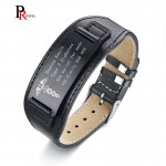 Medical Alert ID Bracelets for Men Genuine Leather Wrap Bracelet 6.69-8.66 Personalize Free Engrave Name Disease ICE Info