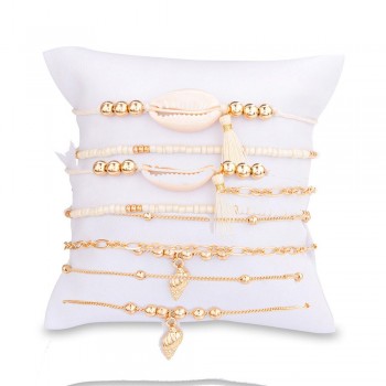 5 Pcs/Set Fashion bohemian Alloy Bracelet sets Women Alloy Charm Bracelet Female Personality Jewelry Party Gifts