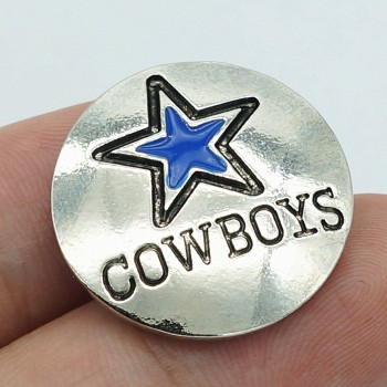 Fashion Hot Football team NCAA 18MM snap buttons fit snap bracelet snap jewelry wholesale KZ1389
