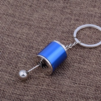 New Arrival Car Modified Keychains Zinc Alloy Gear Shift Stick Key Holder Cylinder Wave Motor Key Protector for Men SP0774