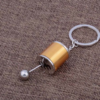 New Arrival Car Modified Keychains Zinc Alloy Gear Shift Stick Key Holder Cylinder Wave Motor Key Protector for Men SP0774