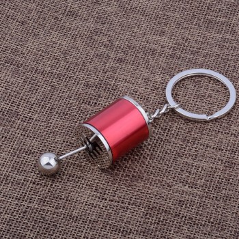 New Arrival Car Modified Keychains Zinc Alloy Gear Shift Stick Key Holder Cylinder Wave Motor Key Protector for Men SP0774
