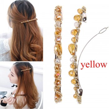 iMucci Women Rhinestone Crystal Hairpin Barrette Hair Clip