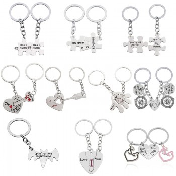 2 Pcs/Set Puzzle Letter Youre My Person Couple Keychain Lovers BBF Key Chain Holder Love Heart Best Friends Christmas Gifts