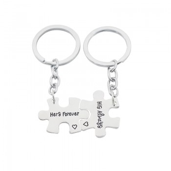 2 Pcs/Set Puzzle Letter Youre My Person Couple Keychain Lovers BBF Key Chain Holder Love Heart Best Friends Christmas Gifts