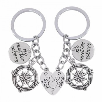 2 Pcs/Set Puzzle Letter Youre My Person Couple Keychain Lovers BBF Key Chain Holder Love Heart Best Friends Christmas Gifts