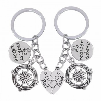 2 Pcs/Set Puzzle Letter Youre My Person Couple Keychain Lovers BBF Key Chain Holder Love Heart Best Friends Christmas Gifts