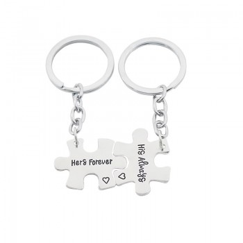 2 Pcs/Set Puzzle Letter Youre My Person Couple Keychain Lovers BBF Key Chain Holder Love Heart Best Friends Christmas Gifts