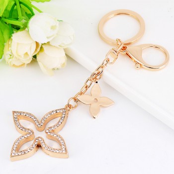 Creative Clover Keychain Gold Key Holder Metal Key Chain Fashion Keyring Charm Bag Auto Pendant Gift Wholesale Price