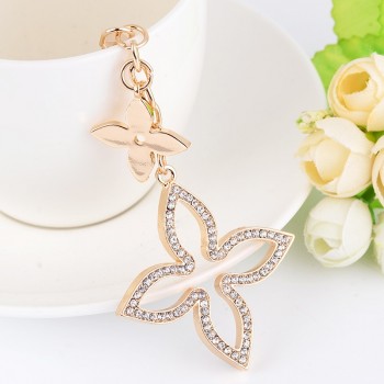 Creative Clover Keychain Gold Key Holder Metal Key Chain Fashion Keyring Charm Bag Auto Pendant Gift Wholesale Price