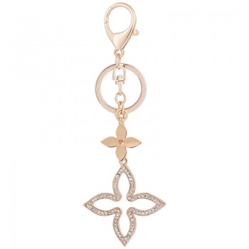 Creative Clover Keychain Gold Key Holder Metal Key Chain Fashion Keyring Charm Bag Auto Pendant Gift Wholesale Price
