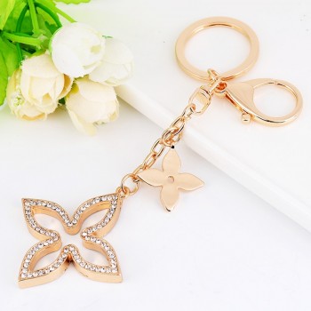 Creative Clover Keychain Gold Key Holder Metal Key Chain Fashion Keyring Charm Bag Auto Pendant Gift Wholesale Price