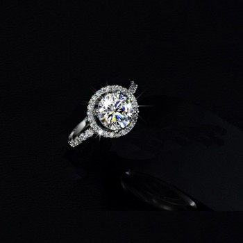 Top Quality Exquisite Women Wedding Necklace Earring Ring Jewelry Set silver plated silver Plated Zircon Crystal