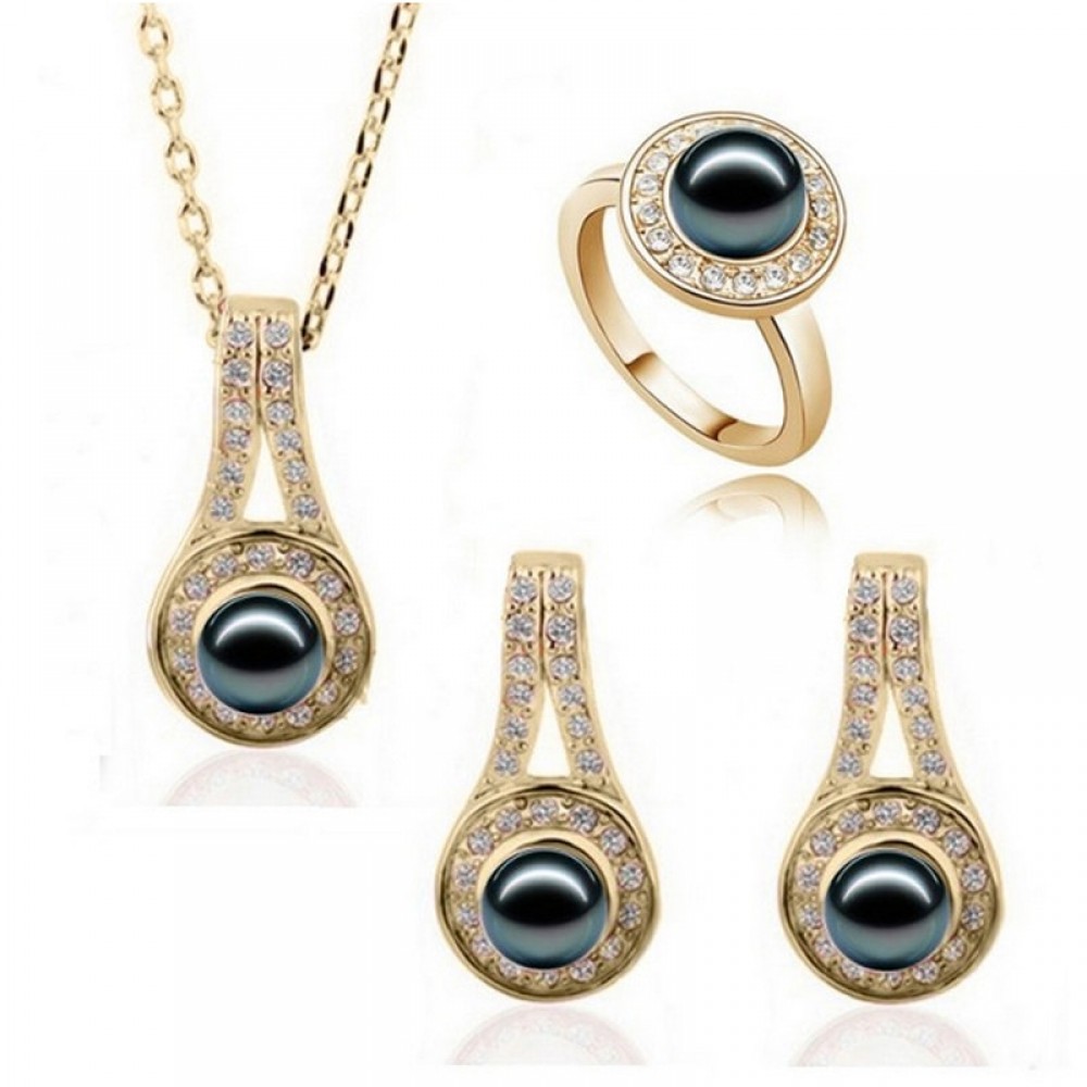 2016 New Design Hot Sale Fashion simulated pearl Jewelry Set For Women