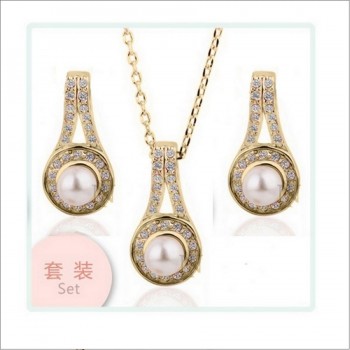 2016 New Design Hot Sale Fashion simulated pearl Jewelry Set For Women
