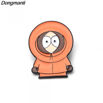 P2345 Dongmanli Cartoon South Park Figure Metal Enamel Brooch Pin Denim Jacket Shirt Enamel Pin Badge Jewelry Gift for Girl Boy