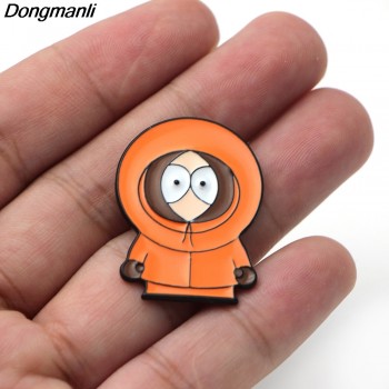 P2345 Dongmanli Cartoon South Park Figure Metal Enamel Brooch Pin Denim Jacket Shirt Enamel Pin Badge Jewelry Gift for Girl Boy