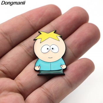 P2345 Dongmanli Cartoon South Park Figure Metal Enamel Brooch Pin Denim Jacket Shirt Enamel Pin Badge Jewelry Gift for Girl Boy