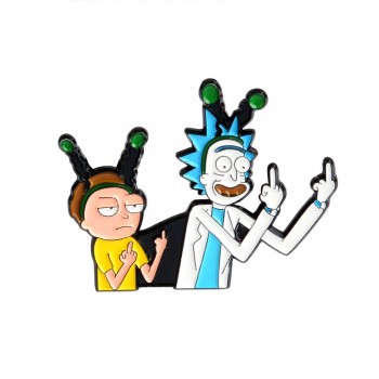 Animated Series ! Cartoon Collection Rick Morty Three Bear Hey Arnold Simpson Futurama Philip J. Fry Addams Enamel Brooch Pin