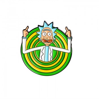 Animated Series ! Cartoon Collection Rick Morty Three Bear Hey Arnold Simpson Futurama Philip J. Fry Addams Enamel Brooch Pin