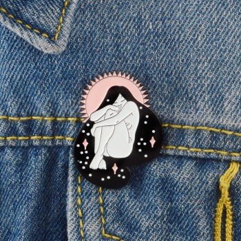 Quiet Sleeping Girl Feminist Enamel Pin Brooches Badges Hard Enamel Pins Women Hat Bag Backpack Jewelry Accessories Fine Gifts