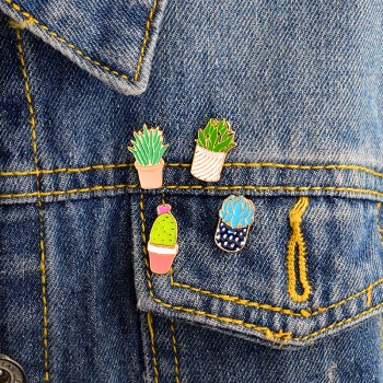 Miss Zoe 3~10pcs/set Plant cactus fruits flamingo Brooch Button Pins Denim Jacket lapel Pin Badge Plant Jewelry Gift for Kids