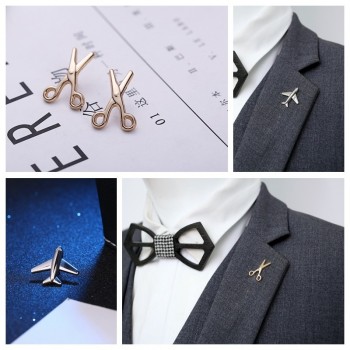 i-Remiel Maple Leaf Smiling Face Aircraft Brooch 2018 Mens Suit Lapel Pins Brooches Butterfly Jewelry Shirt Collar Accessories