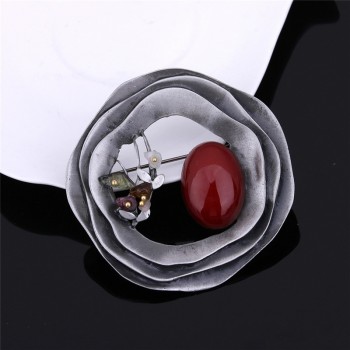 ADOLPH Jewelry New Arrivals Accessories Vintage High Quality Alloy Gem geometry Brooch for Women Dress Scarf Brooch Pins