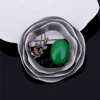 ADOLPH Jewelry New Arrivals Accessories Vintage High Quality Alloy Gem geometry Brooch for Women Dress Scarf Brooch Pins
