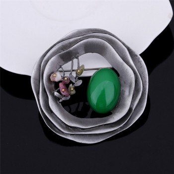 ADOLPH Jewelry New Arrivals Accessories Vintage High Quality Alloy Gem geometry Brooch for Women Dress Scarf Brooch Pins