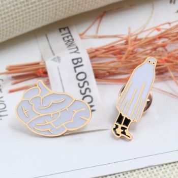 2-5 Pcs/set Hot Creative Enamel Pin Cute Sheep Rabbit Panda Cat Cactus Leaves Grass Brooches For Women Charm Jewelry Pins Brooch