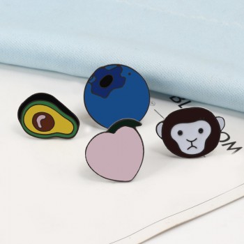 2-5 Pcs/set Hot Creative Enamel Pin Cute Sheep Rabbit Panda Cat Cactus Leaves Grass Brooches For Women Charm Jewelry Pins Brooch