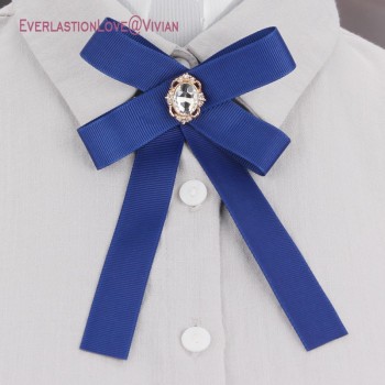 Newest Fashion Fabric Bow Brooches For Women Neck Tie Pins Party Wedding Large Ribbon Brooch Jewelry Clothing Accessories Gifts