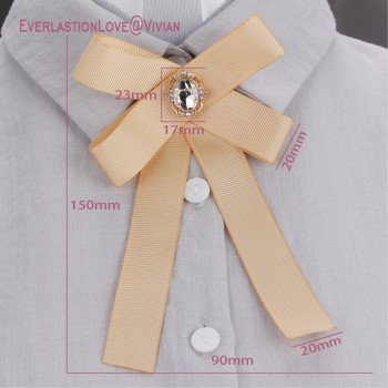 Newest Fashion Fabric Bow Brooches For Women Neck Tie Pins Party Wedding Large Ribbon Brooch Jewelry Clothing Accessories Gifts