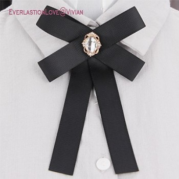 Newest Fashion Fabric Bow Brooches For Women Neck Tie Pins Party Wedding Large Ribbon Brooch Jewelry Clothing Accessories Gifts