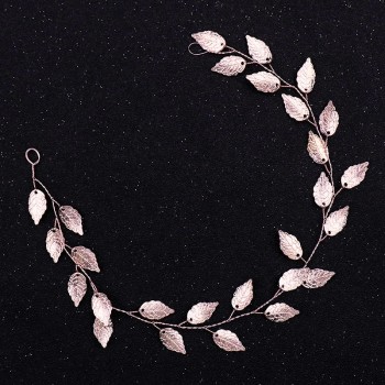 Rose Gold Tiara Headband Pearl Rhinestone Hair Jewelry For Women Bridal Hairbands Handmade Fashion Wedding Hair Accessories Gift